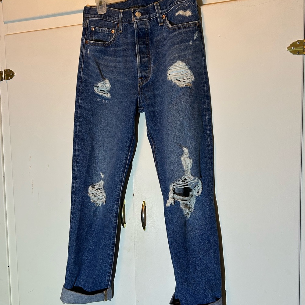 Levi's 501 Original Straight Leg Button Fly Jeans Size W29 L32 - Picture 2 of 13